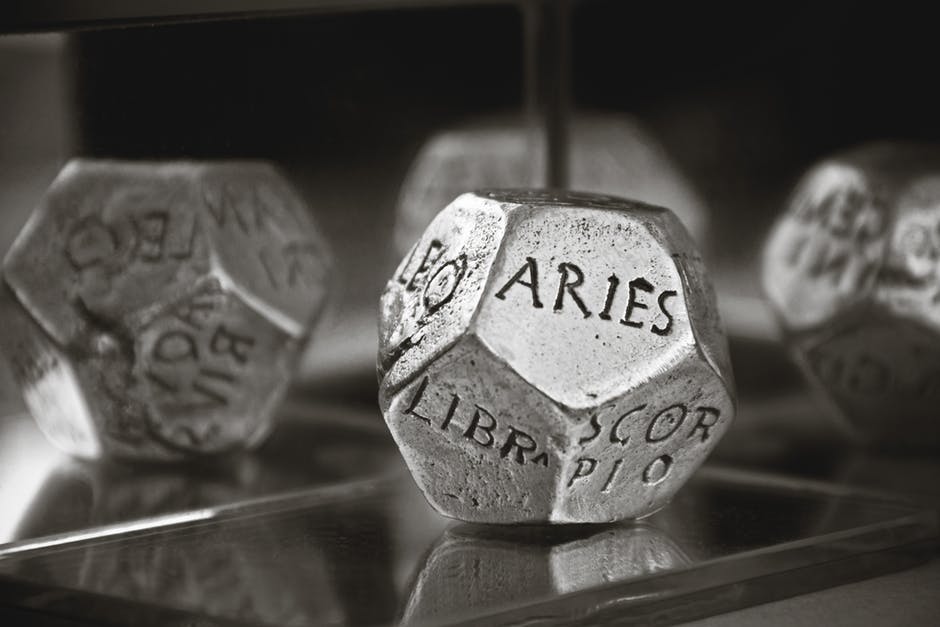 zodiac signs on dice